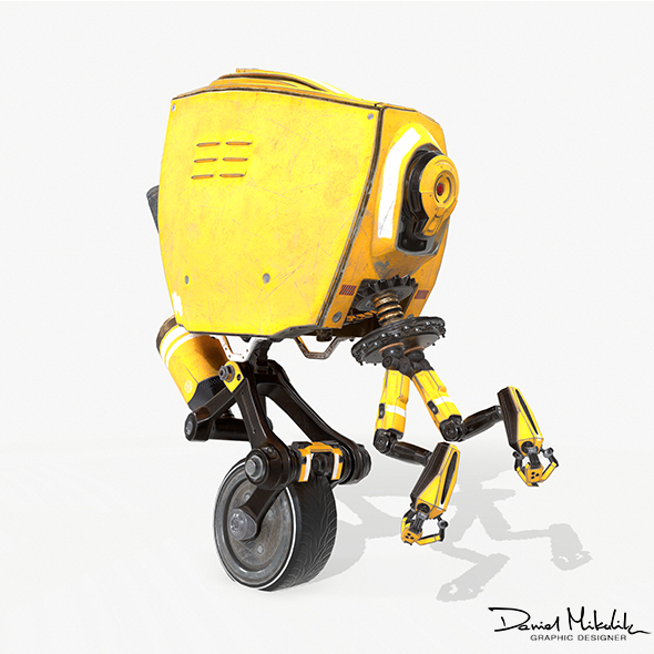 Monocykl Sci-Fi Robot - 3Docean 31916824
