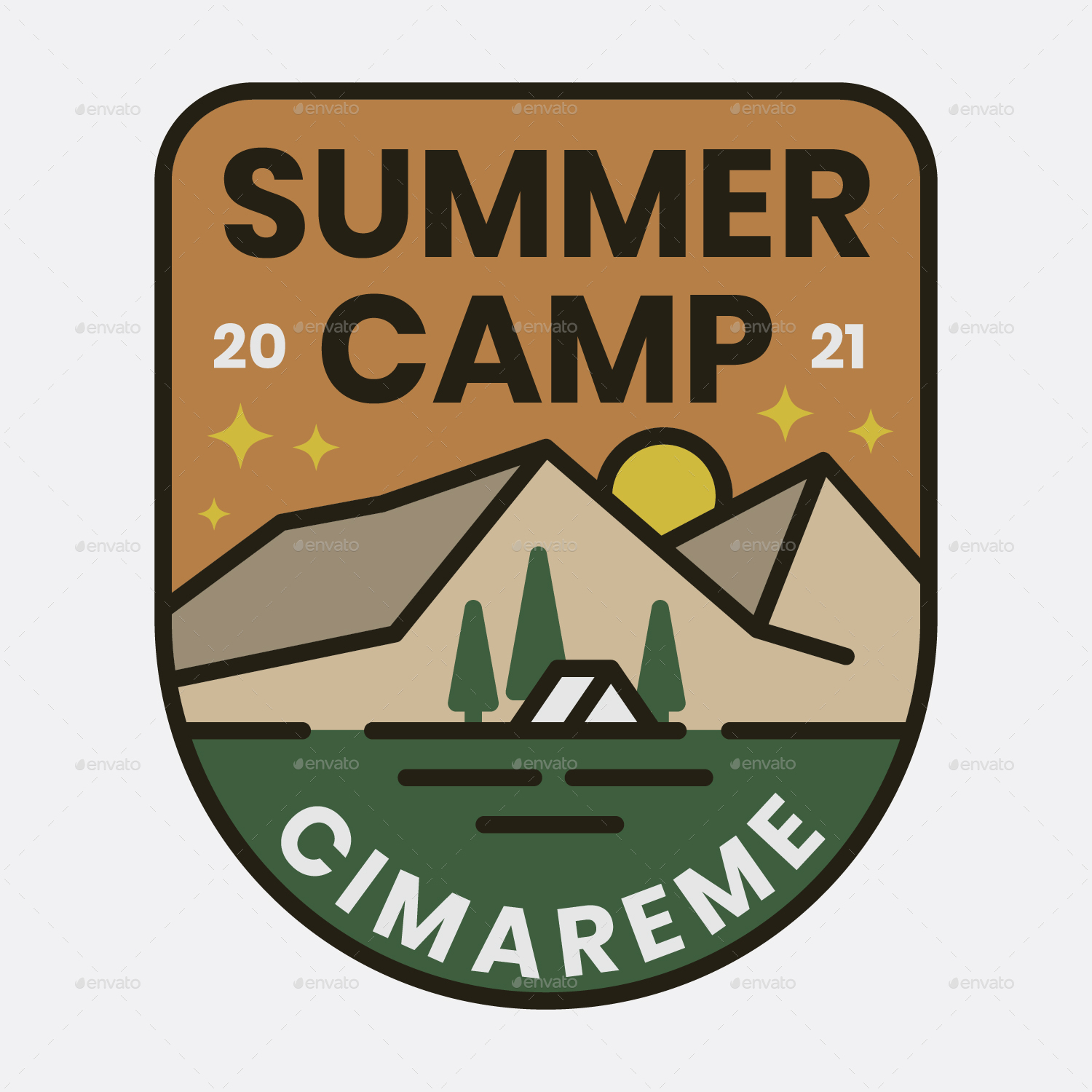 Download 6 Boy Scout Retro Summer Camp Badges By Bayurakhmadio Graphicriver