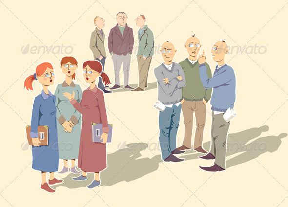 Discussing People - People Characters