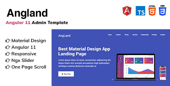 Great Angland -  Angular 11 App Landing Page