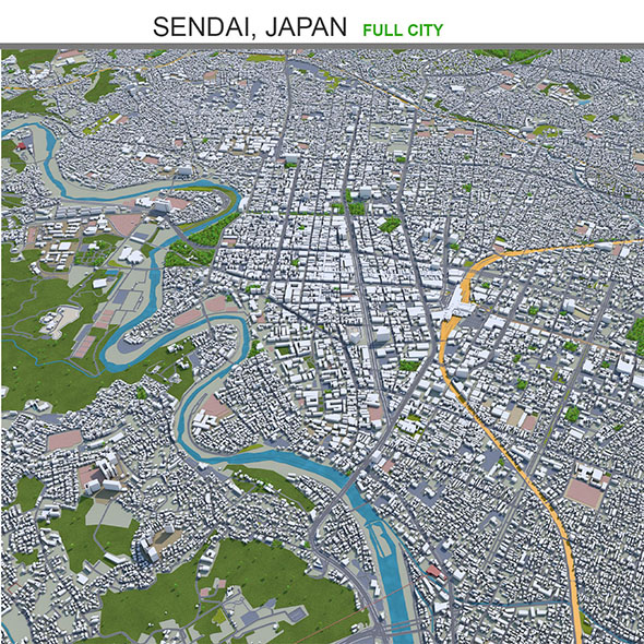 Sendai city Japan - 3Docean 31923579