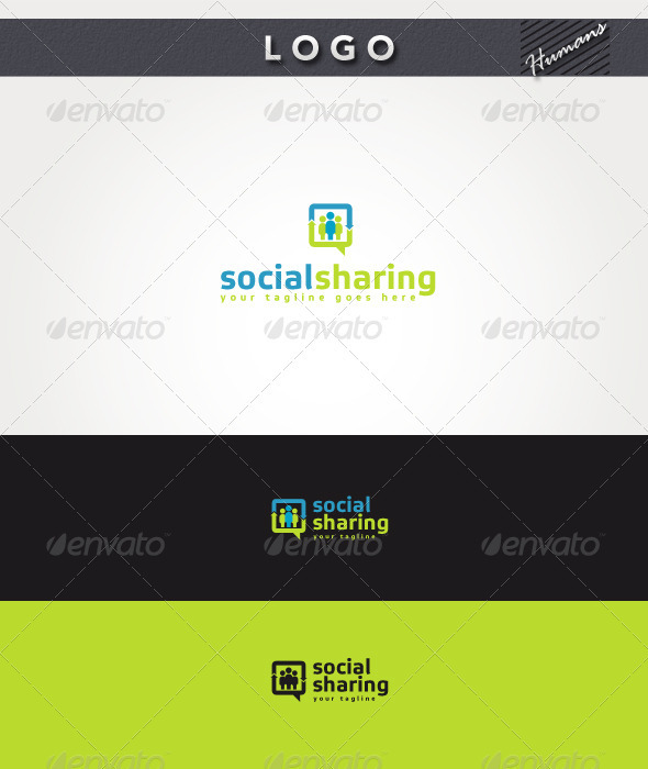 Social Sharing Logo - Humans Logo Templates