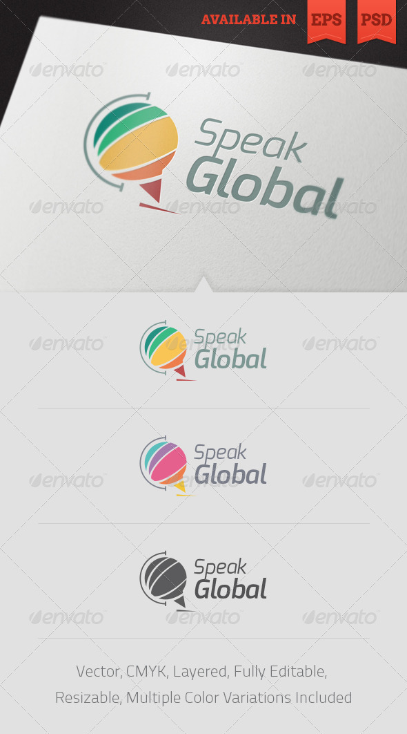 Speak Global Logo Template V2 - Objects Logo Templates