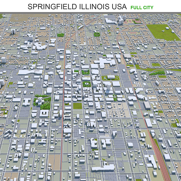 Springfield city Illinois - 3Docean 31923994