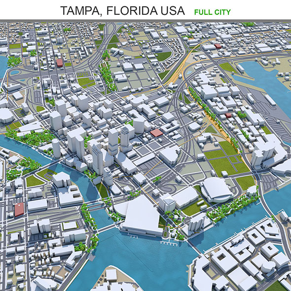 Tampa city Florida - 3Docean 31924179