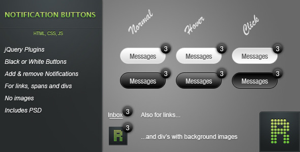 Notification Buttons - CodeCanyon 303671