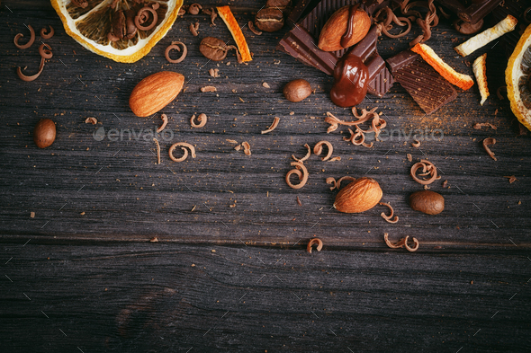 Chocolates background. - Stock Photo - Images
