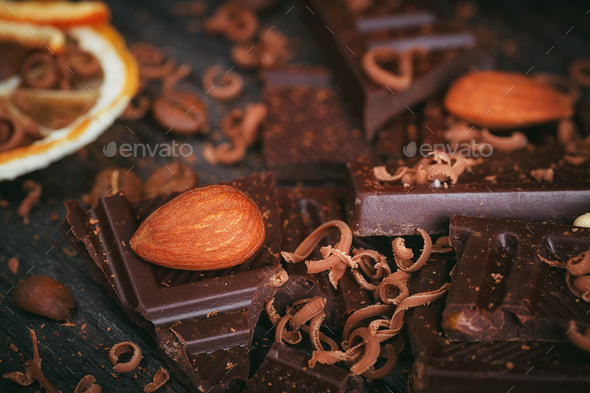 Chocolates background. - Stock Photo - Images
