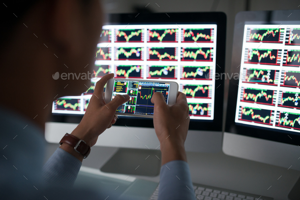 Stock market application - Stock Photo - Images