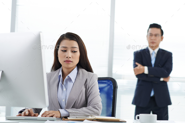 Unhappy  employee - Stock Photo - Images