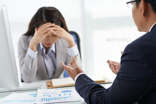 Unhappy with employee - Stock Photo - Images