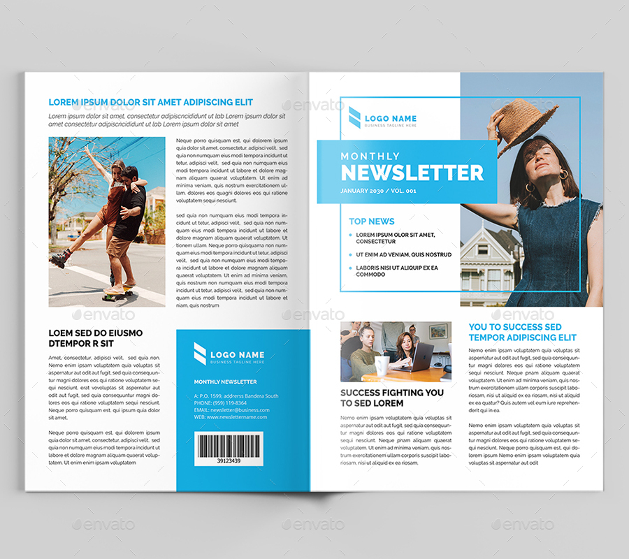 Newsletter Template, Print Templates | GraphicRiver