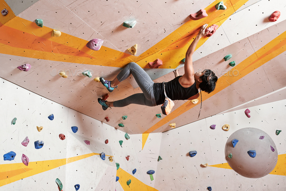 Practicing climber - Stock Photo - Images
