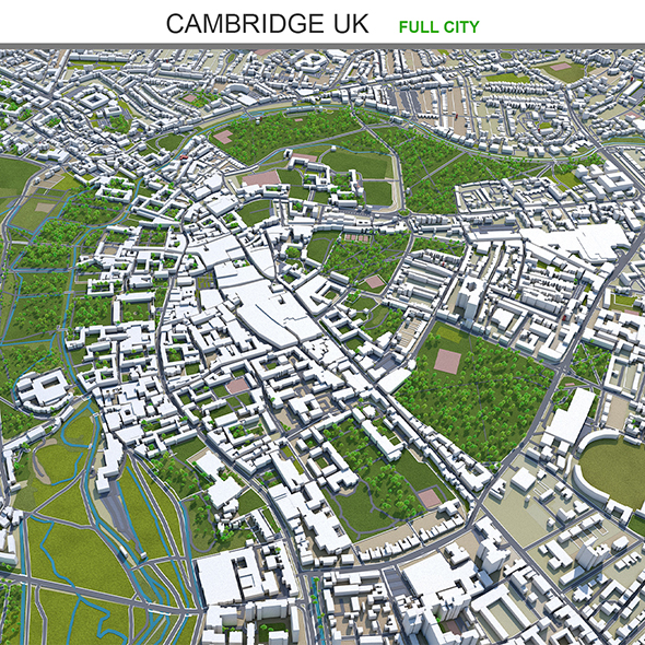 Cambridge city UK - 3Docean 31940822