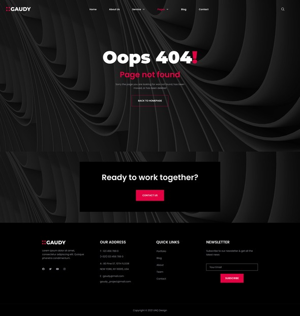 Gaudy ? Dark Digital Agency Elementor Template Kit