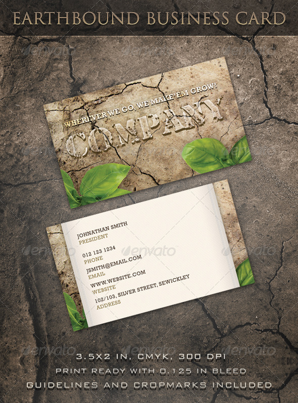 Earthbound Business Card - Creative Business Cards
