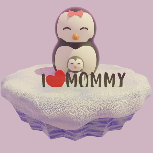 Mothers Day Penguin - 3Docean 31967014