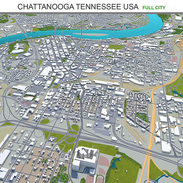 Chattanooga city Tennessee - 3Docean 31971942