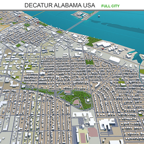 Decatur city Alabama - 3Docean 31972998