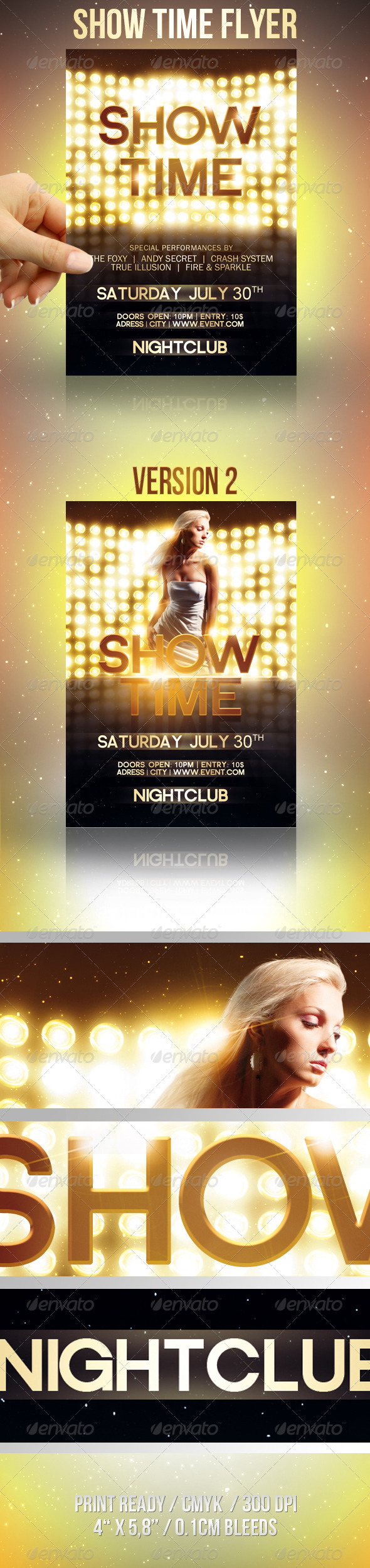 Show Time Flyer - Clubs & Parties Events