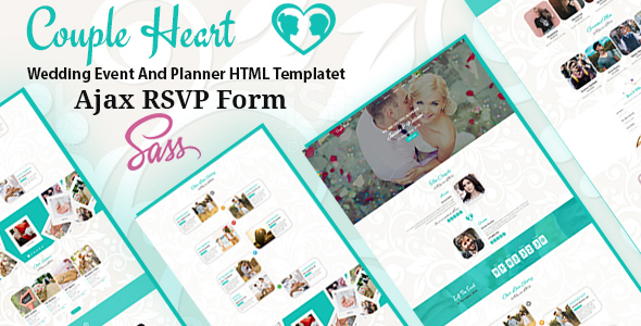Incredible Couple Heart - Wedding Event And Planner HTML Template