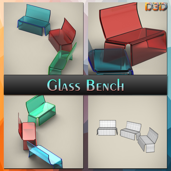 Glass Bench - 3Docean 31976795