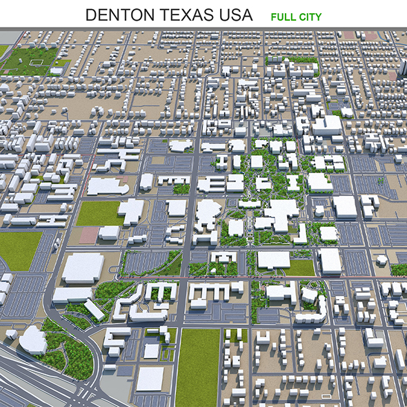 Denton city Texas - 3Docean 31979353