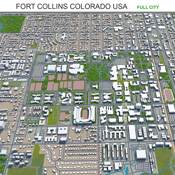 Fort Collins city - 3Docean 31979673