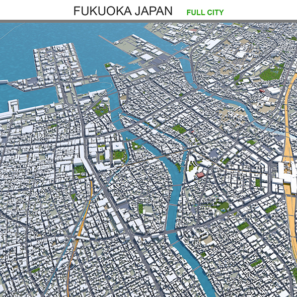 Fukuoka city Japan - 3Docean 31979782