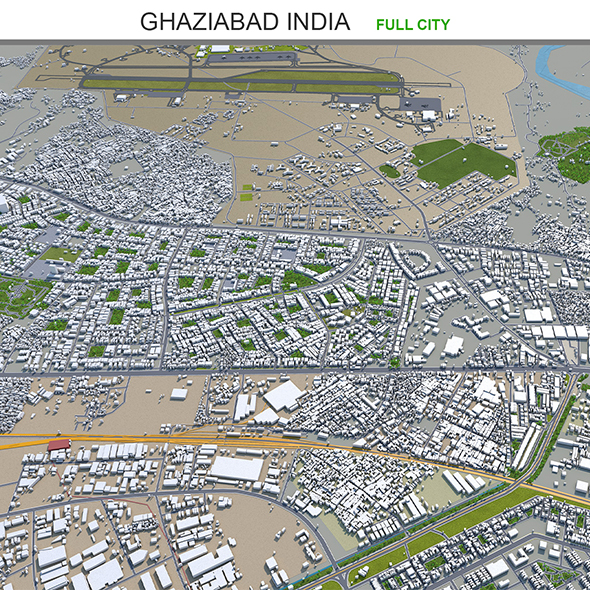 Ghaziabad city India - 3Docean 31979859