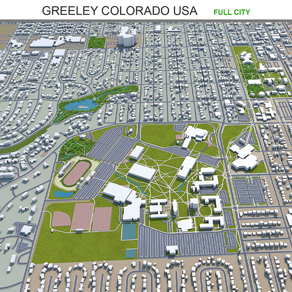 Greeley city Colorado - 3Docean 31979910