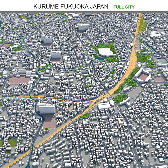 Kurume city Fukuoka - 3Docean 31980337