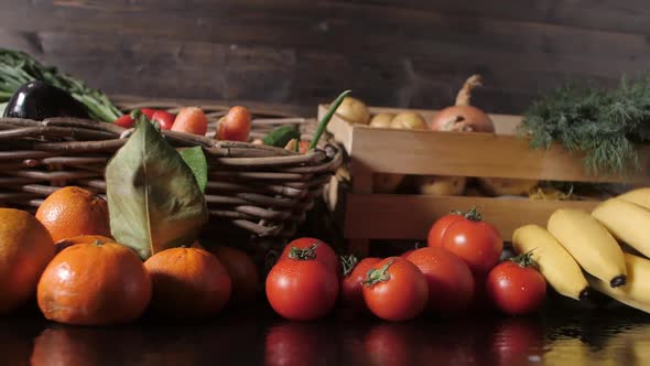 Vegan Farm Vegetables on Farmers Food Market Stall Display for a Sale