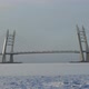 Big Bridge Over The Frozen Bay - VideoHive Item for Sale