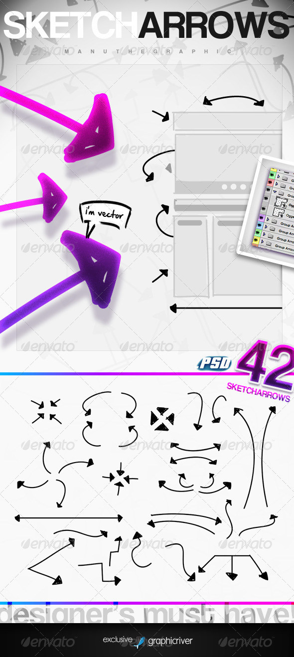 Sketch Arrows - Web Elements