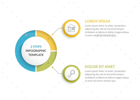 Infographic Template with 2 Steps