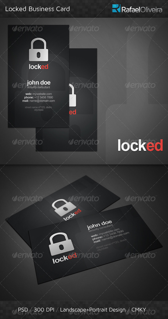 Locked Business Card - Corporate Business Cards