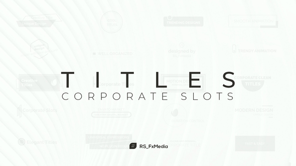 Titles | Corporate Slots