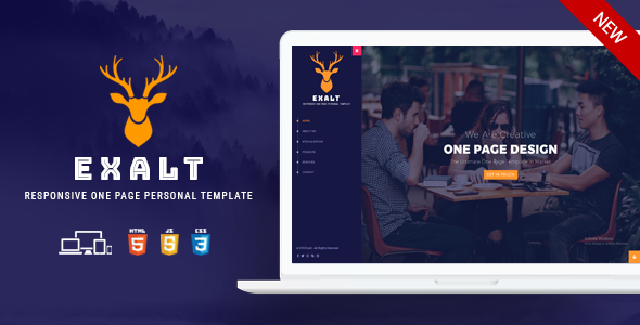 Awesome Exalt - Responsive HTML5 One Page Template