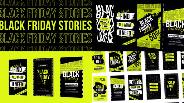 Stories Black Friday Instagram NEON