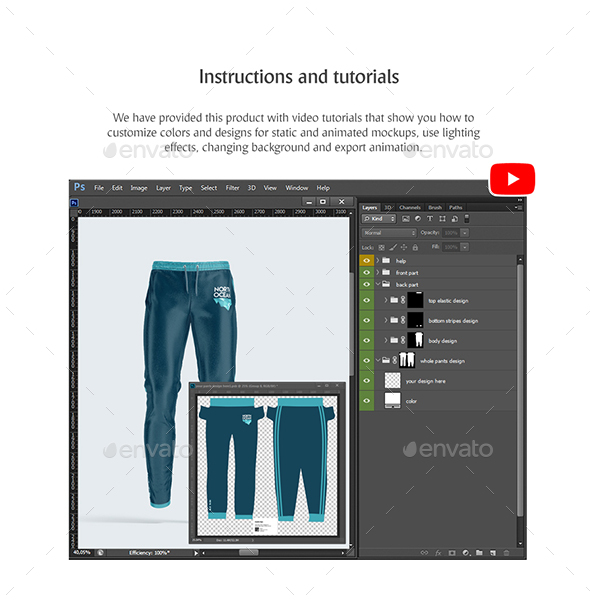 Track Pants Animated Mockup, Graphics | GraphicRiver