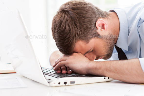 Tired and overworked.  - Stock Photo - Images