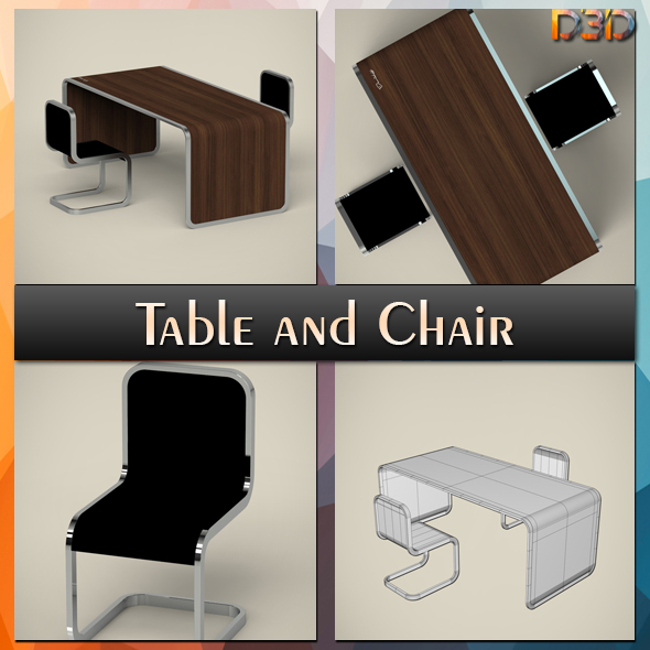Table and Chair - 3Docean 32017995