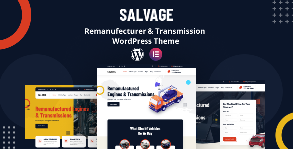 Salvage - Remanufacturer WordPress Theme