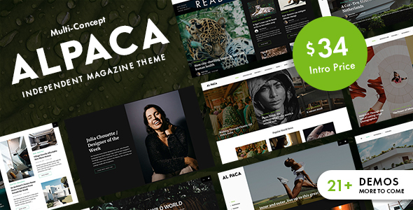 Alpaca – Independent Magazine WordPress Theme