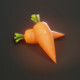 Cartoon Carrot 3D Model