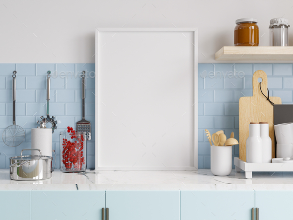 Mockup poster cucina interna