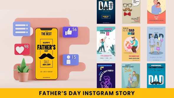 Fathers Day Instagram - VideoHive 32034341