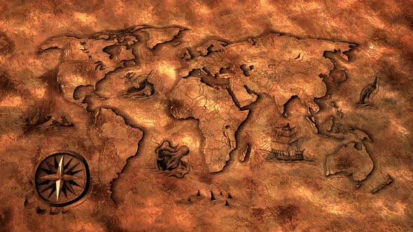 Ancient World Map Loop