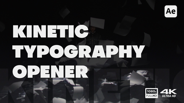 Kinetic Typography Opener - VideoHive 31430356